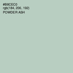 #B8CEC0 - Powder Ash Color Image